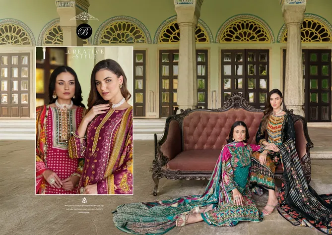 Shaheen By Belliza Viscose Rayon Digital Printed Dress Material Wholesale Shop In Surat